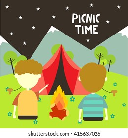 Picnic Illustration Template
