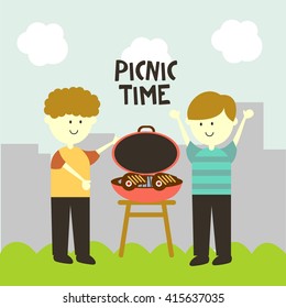 Picnic Illustration Template