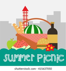 Picnic Illustration Template