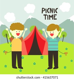 Picnic Illustration Template