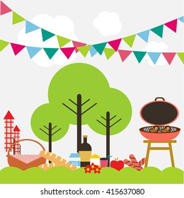 Picnic Illustration Template