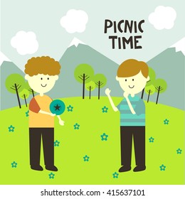 Picnic Illustration Template