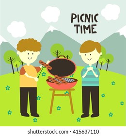 Picnic Illustration Template