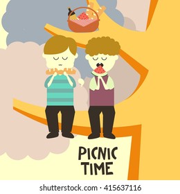 Picnic Illustration Template