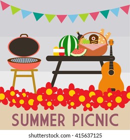 Picnic Illustration Template