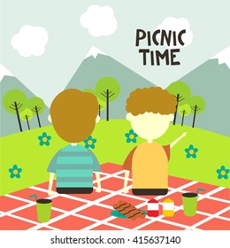 Picnic Illustration Template