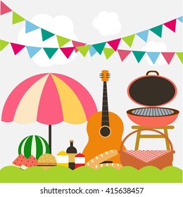 Picnic Illustration Template