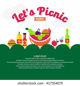 Picnic Illustration Template