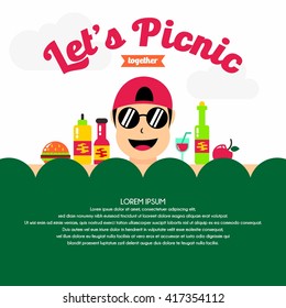 Picnic Illustration Template