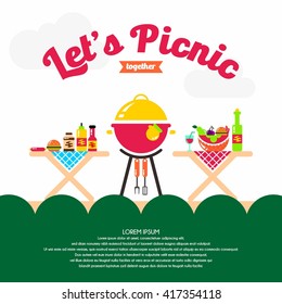 Picnic Illustration Template