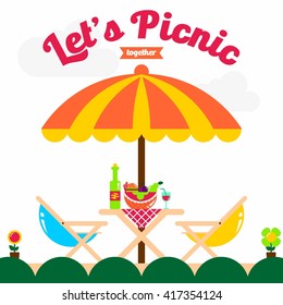 Picnic Illustration Template