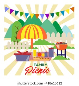 Picnic Illustration Template
