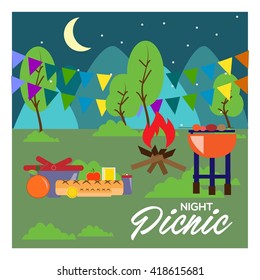Picnic Illustration Template

