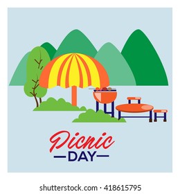Picnic Illustration Template
