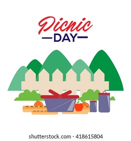 Picnic Illustration Template

