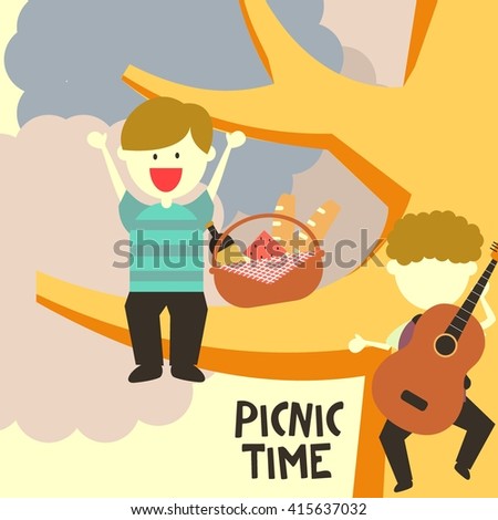 picnic illustration template stock vector royalty free 415637032
