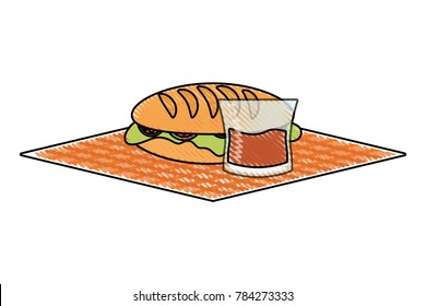 picnic image   vector illustration