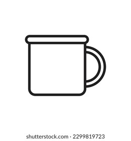 Picnic Mug Outline Icon Vektorgrafik