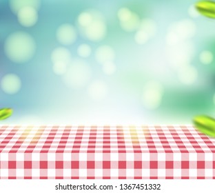 Picnic on Meadow at Sunny Day,Large copy space