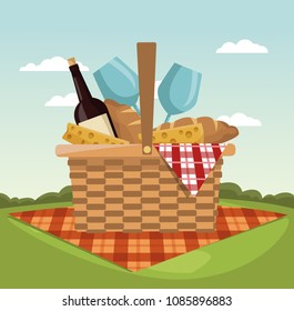 Picnic in the park cartoon 