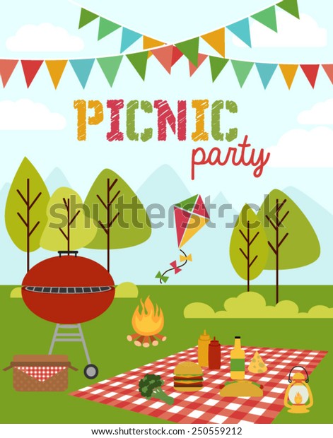 ピクニックパーティー のベクター画像素材 ロイヤリティフリー