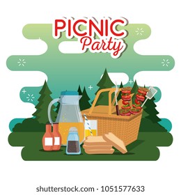 picnic party celebration scene