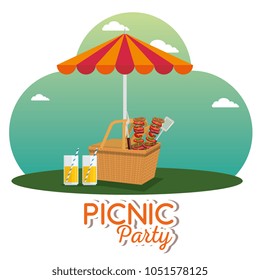 picnic party celebration scene