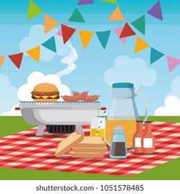 picnic party celebration scene
