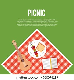 picnic party scene icon
