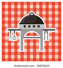 picnic party scene icon