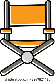 Picnic Sitting Stool vector color omission icon design, Camping and outdoor symbol, extreme sports equipment sign, Wildlife and Expedition illustration, Campsite folding Chair concept