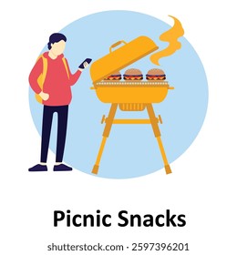 Picnic snacks Vector illustration Vector Illustration Which can easily modify or edit

