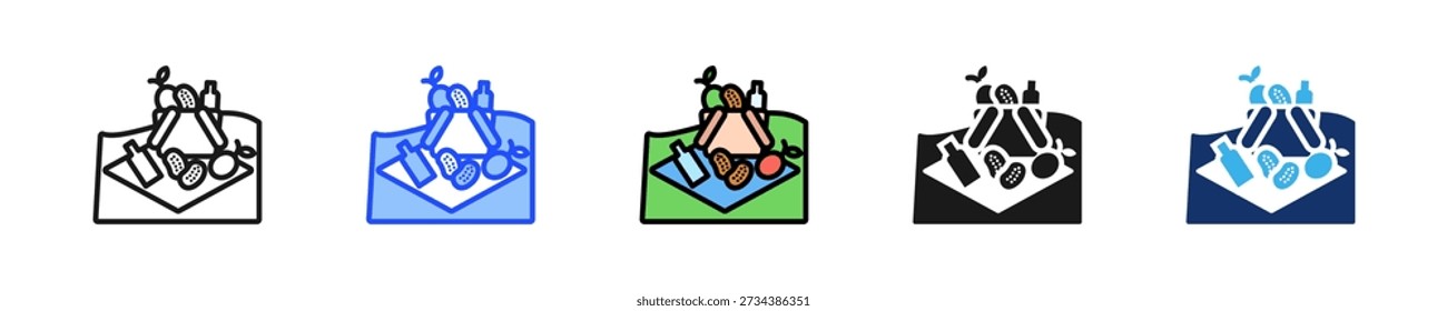 Picnic Spot Icon Collection With Multiple Styles