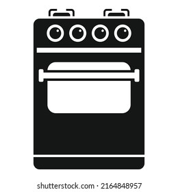 Picnic stove icon simple vector. Gas cooker. Cooking pot