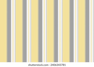 Picnic stripe vertical vector, age texture fabric seamless. Cool pattern background lines textile in white and sunglow colors.