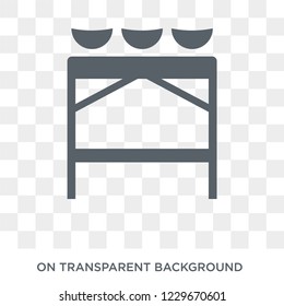 Picnic table icon. Picnic table design concept from Camping collection. Simple element vector illustration on transparent background.