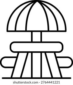 Picnic Table Icon Vector Element