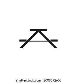 Picnic table icon vector illustration design,symbol and background