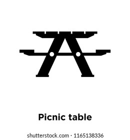 Picnic table icon vector isolated on white background, Picnic table transparent sign , beer symbols