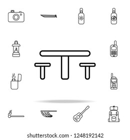 picnic table line icon. camping icons universal set for web and mobile