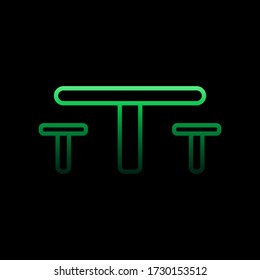 picnic table line nolan icon. Simple thin line, outline vector of camping icons for ui and ux, website or mobile application
