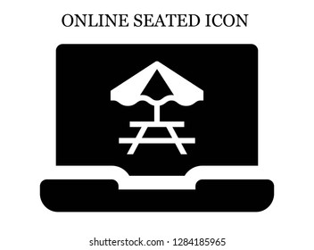 Picnic table search icon. Editable Picnic table search icon for web or mobile.