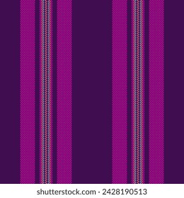 Picnic textile background texture, kid vector vertical seamless. Father stripe pattern lines fabric in purple and pink color.