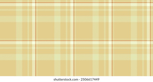 Picnic texture check seamless, pastel tartan plaid textile. Spanish fabric vector pattern background in light and amber colors palette.