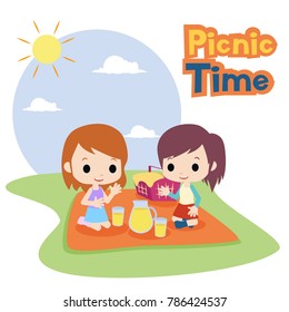 Picnic Time Illustration Vector