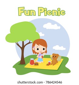 Picnic Time Illustration Vector