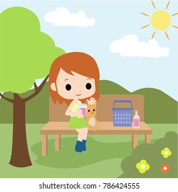 Picnic Time Illustration Vector