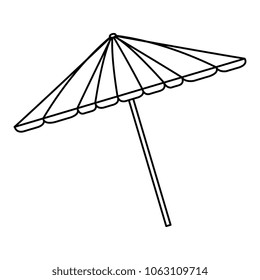 picnic umbrella isolated icon
