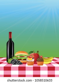 Picnic. vector illustration 