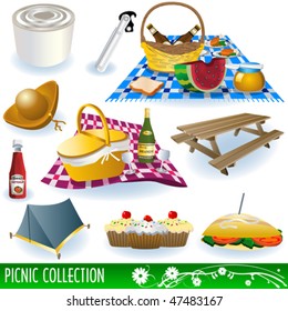 Picnic vector illustrations